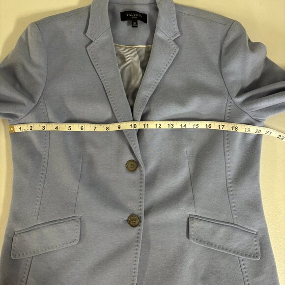 🩵 Talbots Periwinkle Classic Blazer Jacket Size 16P - Picture 7 of 8
